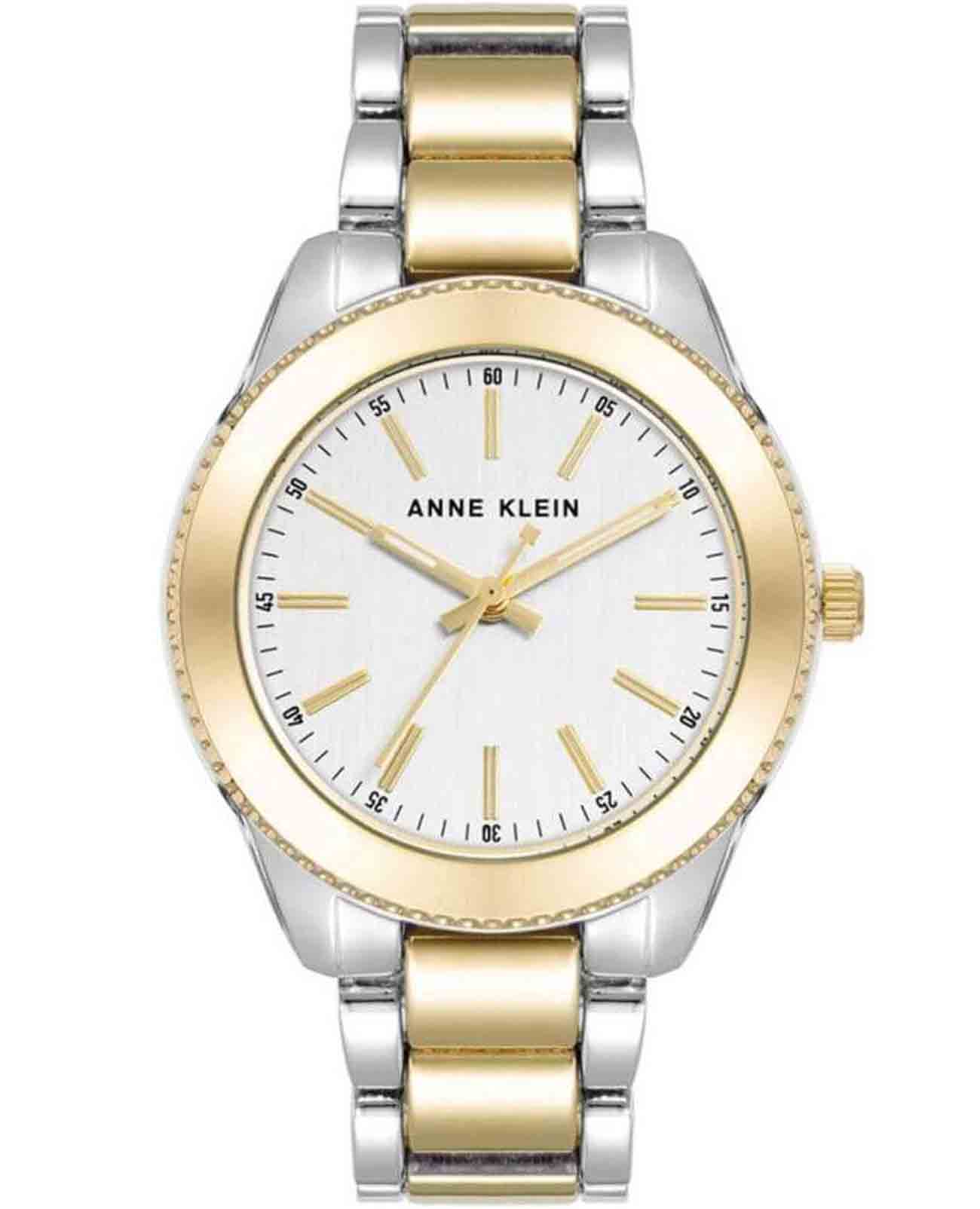 Anne Klein Anne Klein Metals 5043SVTT  5043SVTT кварцевые женские часы белый циферблат, браслет сталь с ip покрытием — вид спереди