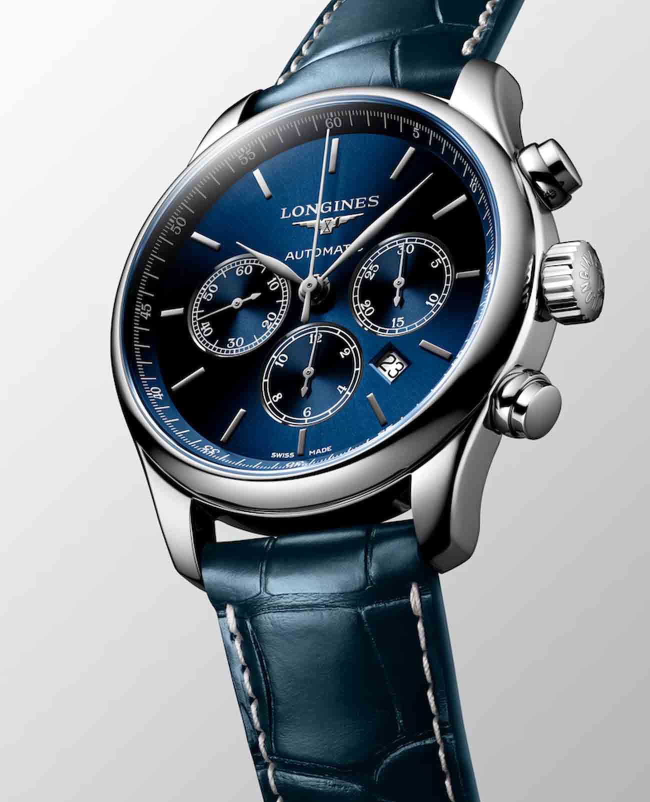 Longines Longines Master Collection L2.859.4.92.0 , master collection швейцария мужские часы на браслете кожаный боковой вид