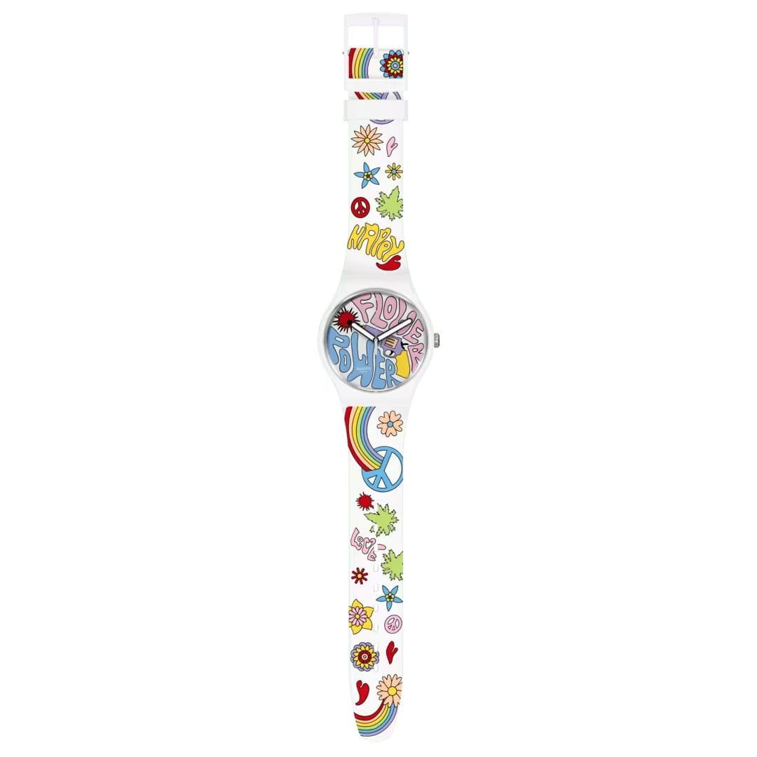 Swatch Swatch New Gent Bioceramic Standard SO32W107, bioceramic швейцария мужские часы на браслете силикон боковой вид