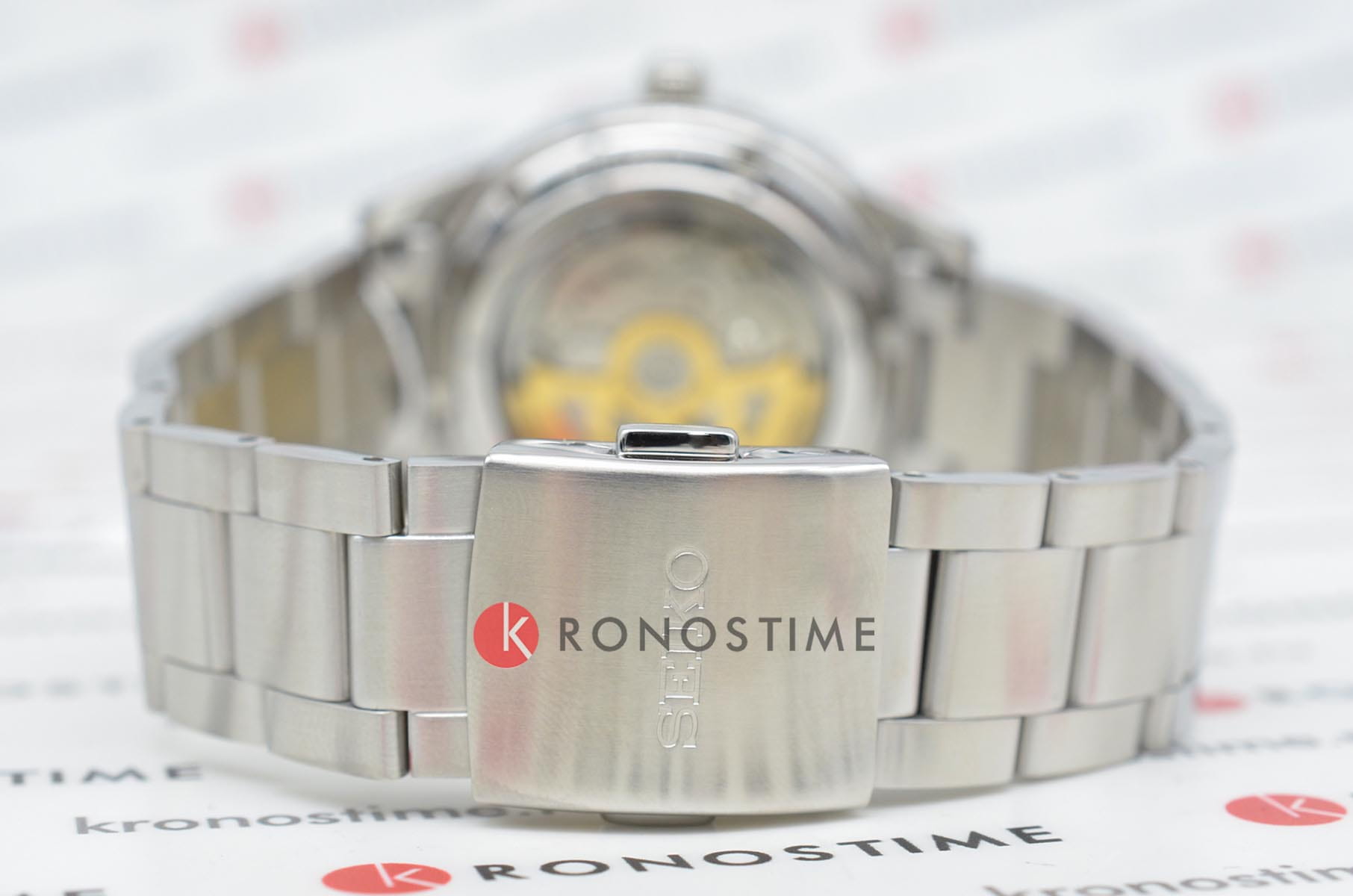 Seiko Seiko Presage SRPG03J1 механические мужские часы часы крупный план бежевый циферблата