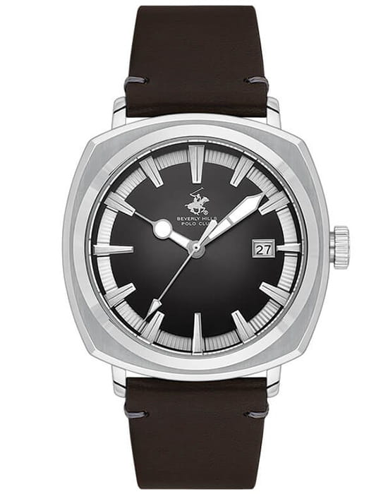 Beverly Hills Polo Club Beverly Hills Polo Club BP3732X.361  BP3732X.361 кварцевые мужские часы белый циферблат, браслет кожаный — вид спереди