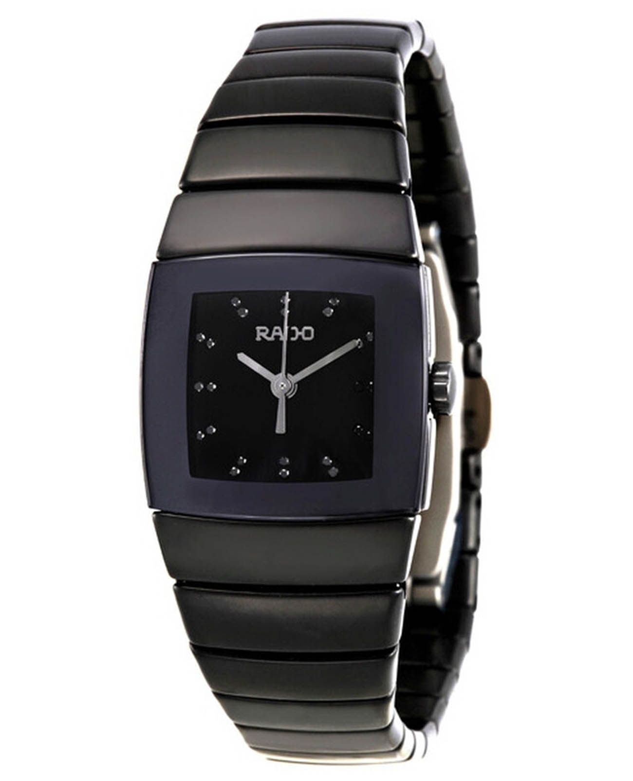 Rado Rado Sintra R13768722  R13768722 кварцевые женские часы черный циферблат, браслет керамика — вид спереди