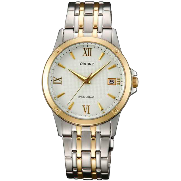Orient Orient UNF5002W (FUNF5002W)  FUNF5002W  женские часы белый циферблат, браслет  — вид спереди