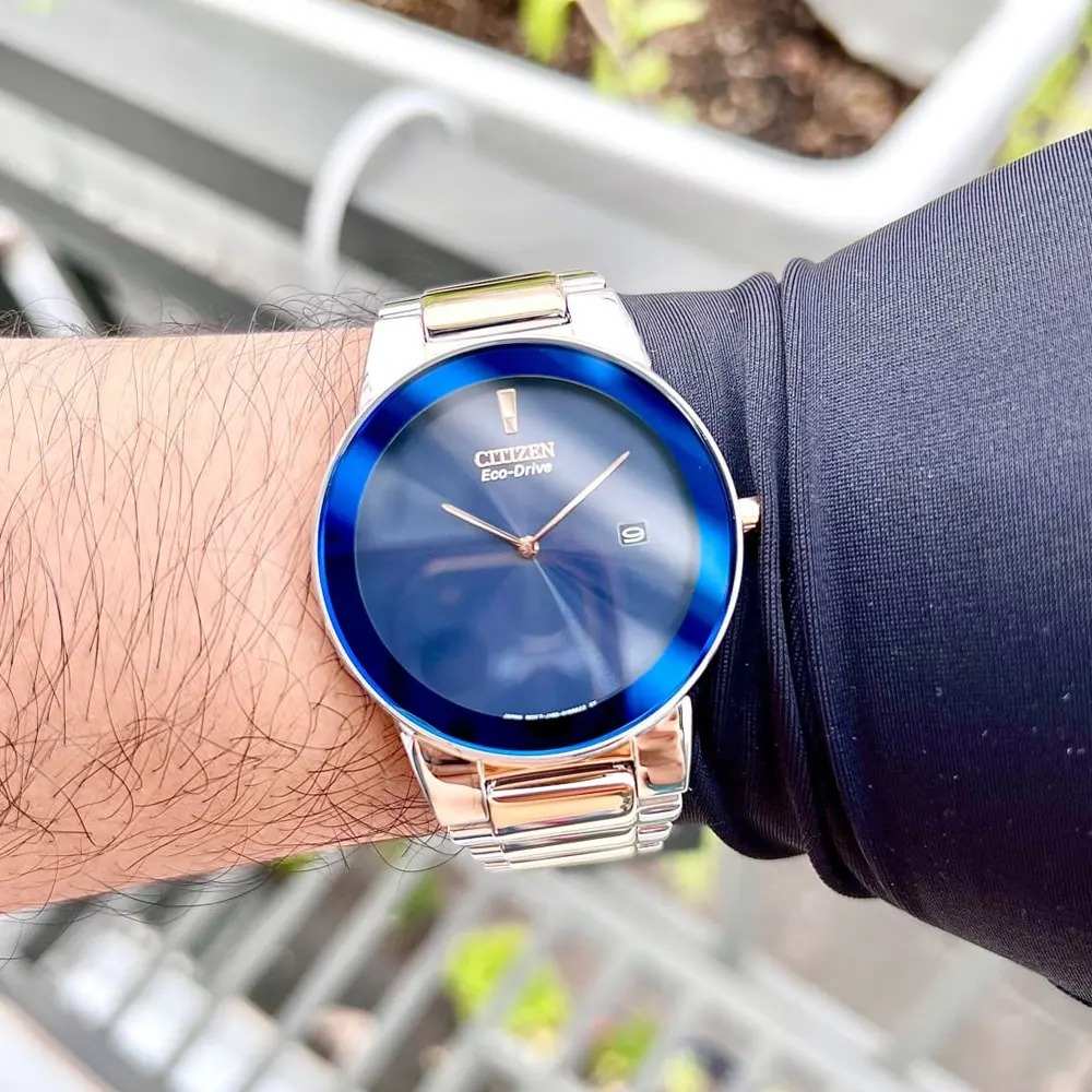 Оригинальные часы Citizen Citizen Eco-Drive Axiom AU1064-85L кварцевые калибр механизма citizen j165 общий вид