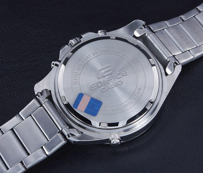 Casio Casio Edifice EFR-547D-2A кварцевые мужские часы часы крупный план синий циферблата