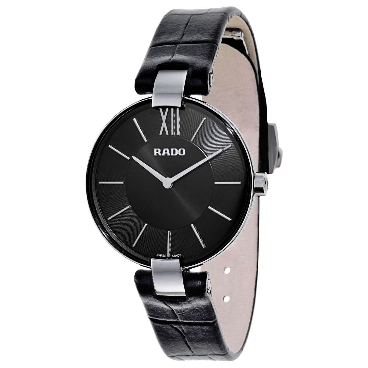 Rado Rado Coupole R22850155, coupole швейцария женские часы на браслете кожаный боковой вид