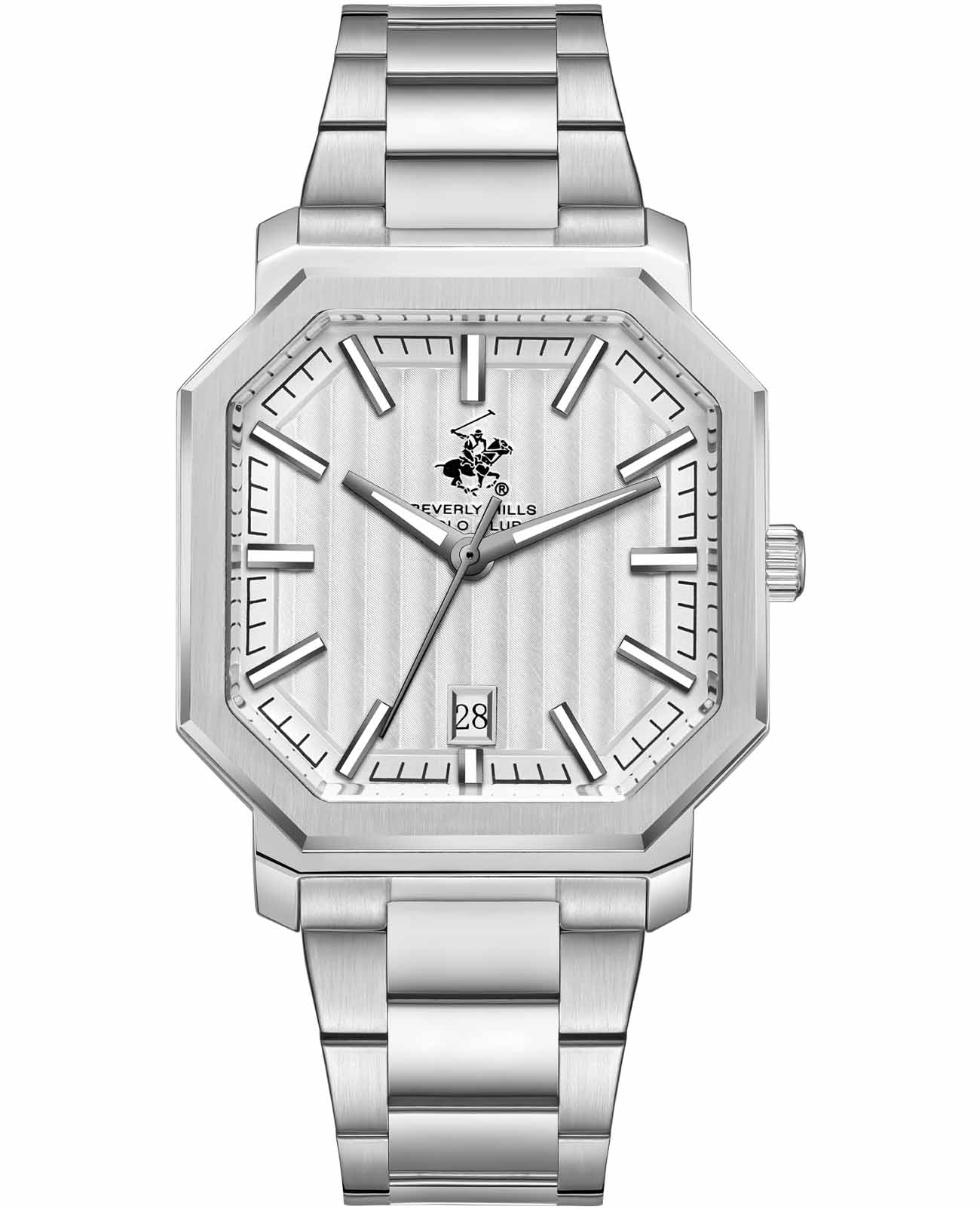 Beverly Hills Polo Club Beverly Hills Polo Club BP3793X.330  BP3793X.330 кварцевые мужские часы зеленый циферблат, браслет нержавеющая сталь — вид спереди