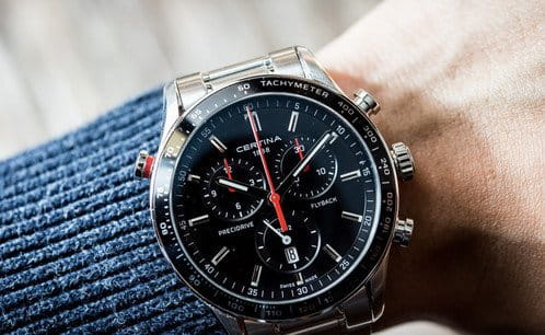 Certina Certina DS-2 Chronograph Flyback C024.618.11.051.01, sport швейцария мужские часы на браслете нержавеющая сталь боковой вид