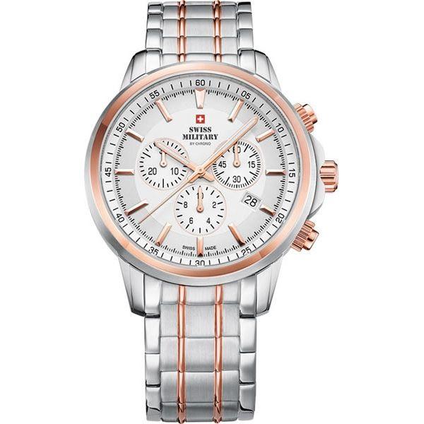 Swiss Military by Chrono Swiss Military by Chrono SM34052.07  SM34052.07  мужские часы  циферблат, браслет  — вид спереди