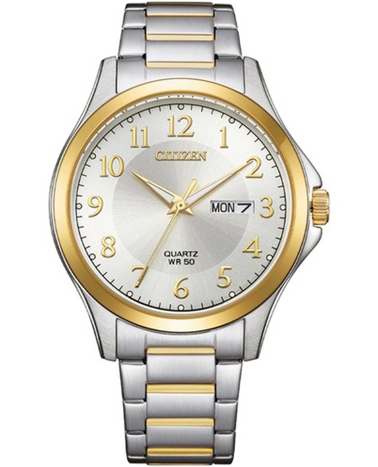 Citizen Citizen Basic BF2026-89A  BF2026-89A кварцевые мужские часы серебристый циферблат, браслет нержавеющая сталь — вид спереди
