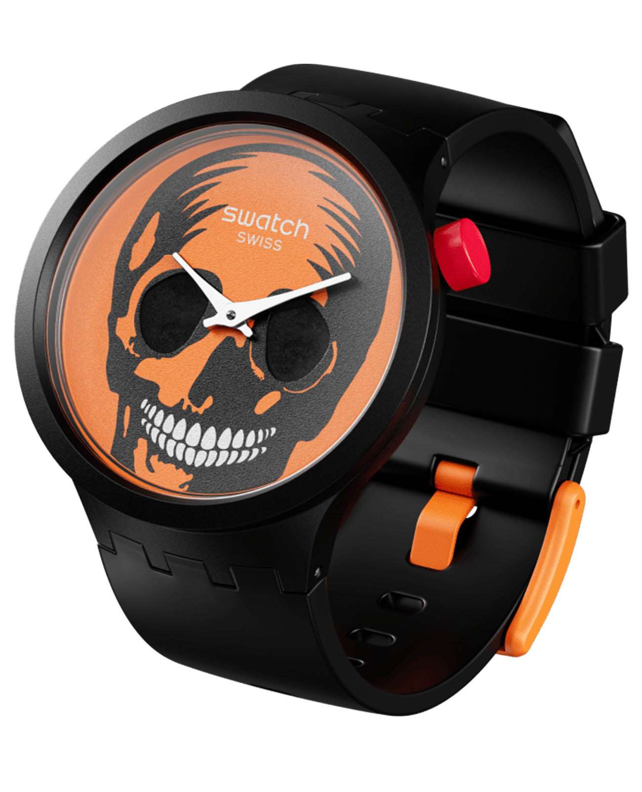 Swatch Swatch Big Bold Bioceramic SB03B700, big bold швейцария мужские часы на браслете силикон боковой вид