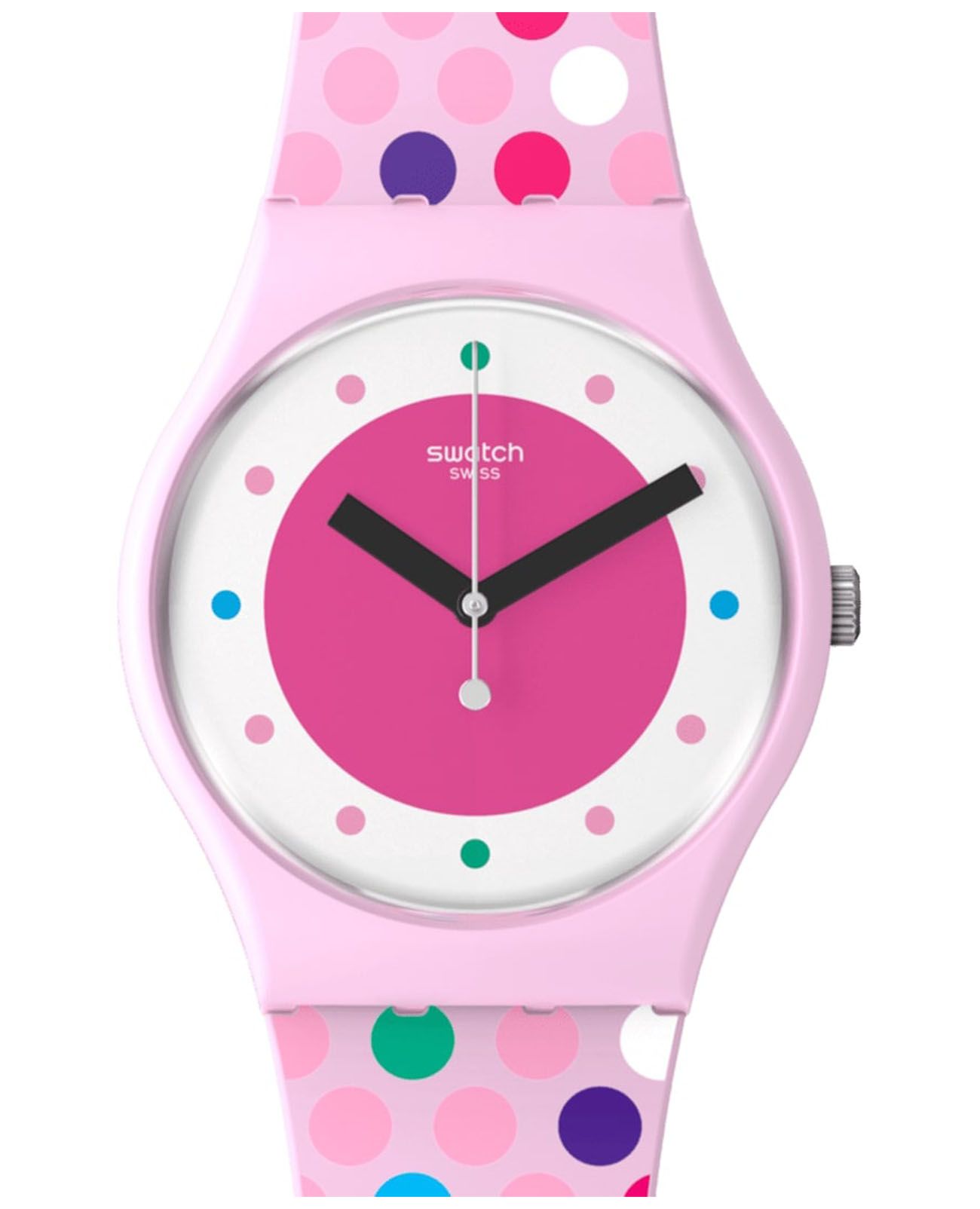 Swatch Swatch Gent Biosourced Standart SO28P109  SO28P109 кварцевые женские часы цветной циферблат, браслет силикон — вид спереди