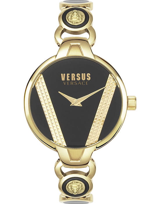 Versus Versace VSPER0319  VSPER0319 кварцевые женские часы черный циферблат, браслет сталь c pvd покрытием — вид спереди