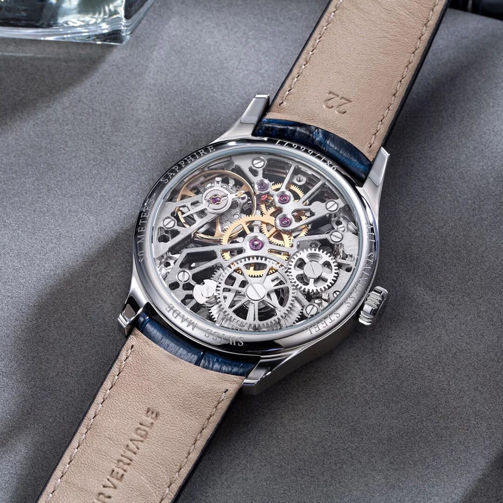 Aerowatch Aerowatch 1942 50981 AA11,  швейцария мужские часы на браслете кожаный боковой вид