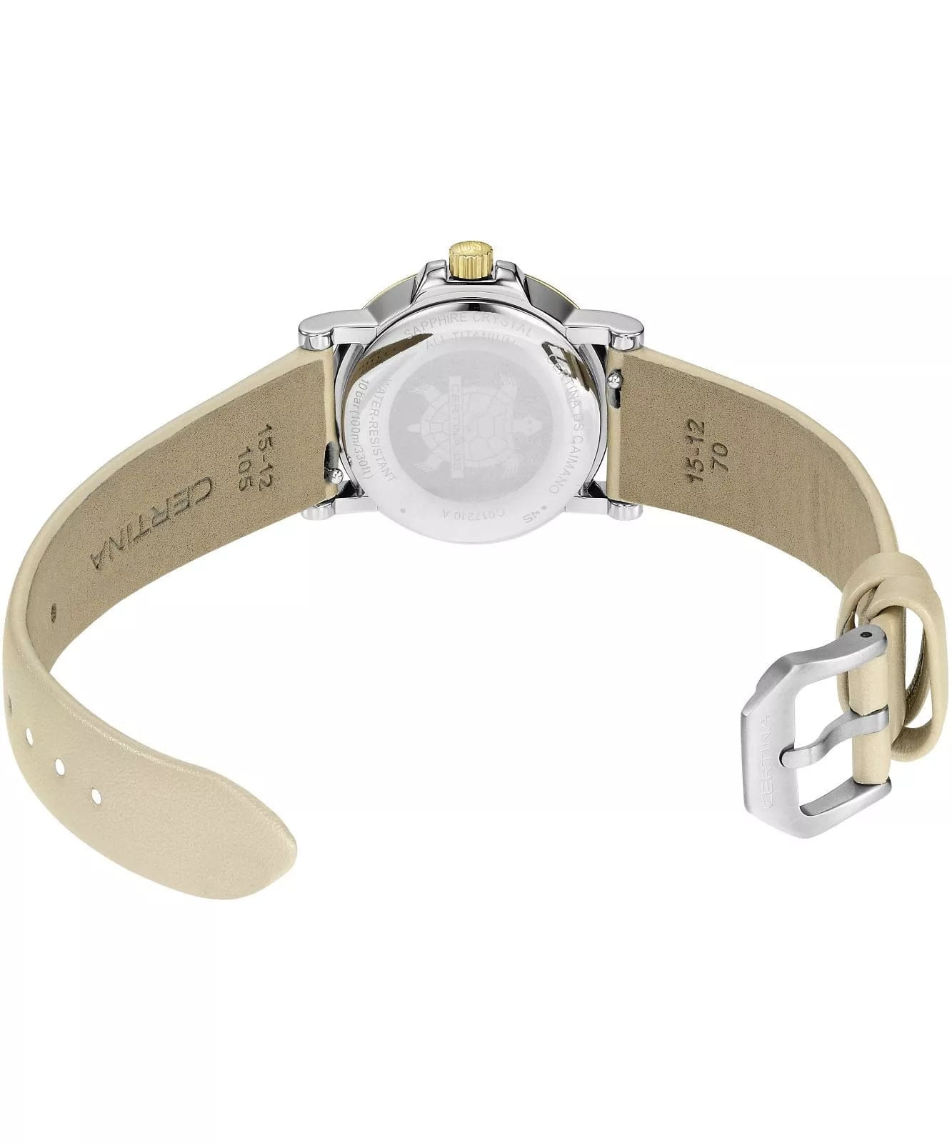 Certina Certina DS Caimano Ladies Titanium C017.210.56.117.00 кварцевые женские часы часы крупный план перламутровый циферблата