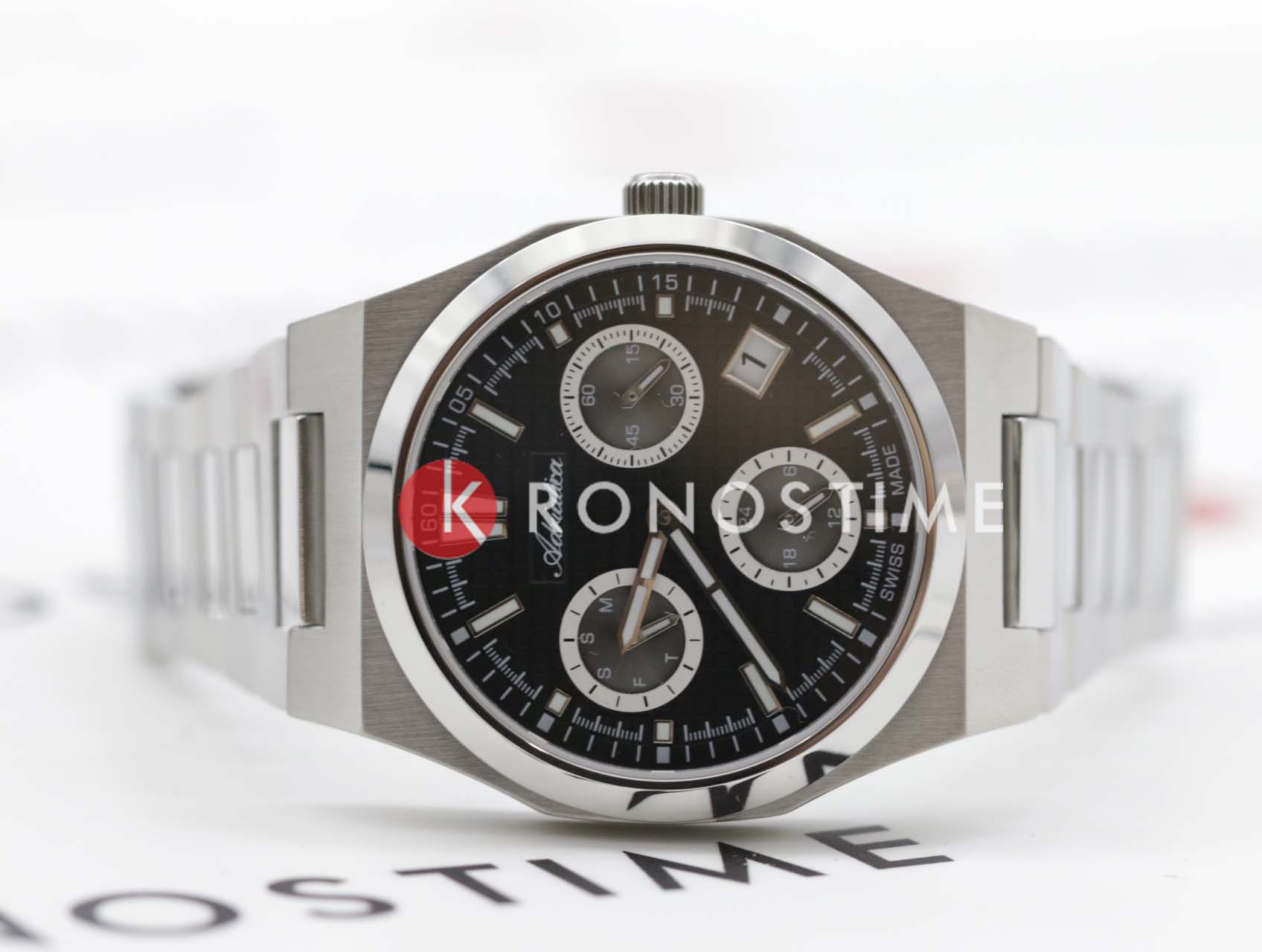 Adriatica Adriatica Portofino A8326.5114QF,  швейцария мужские часы на браслете нержавеющая сталь боковой вид