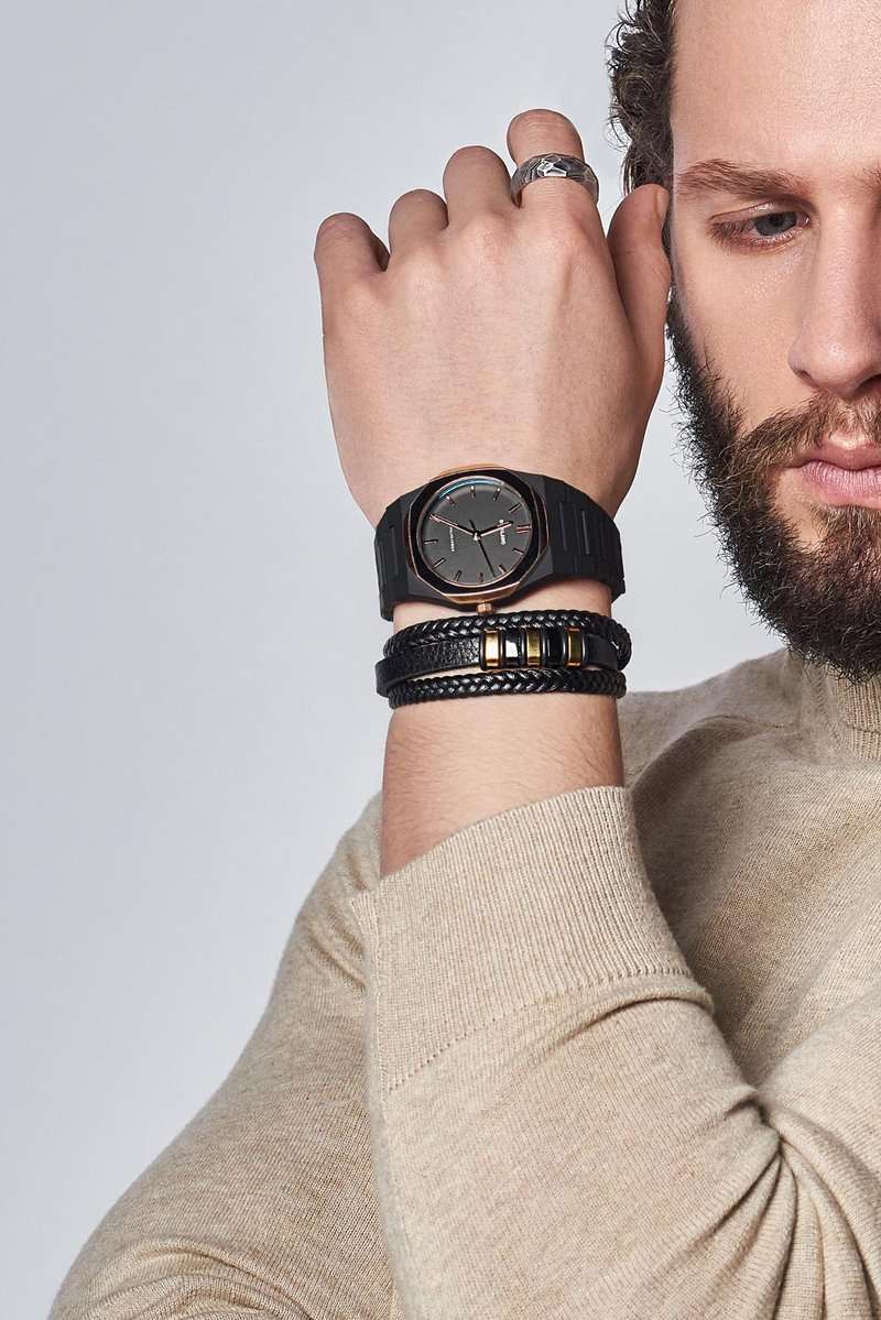 D1 Milano D1 Milano Polycarbon PCBJ35 мужские часы черный циферблат на запястье