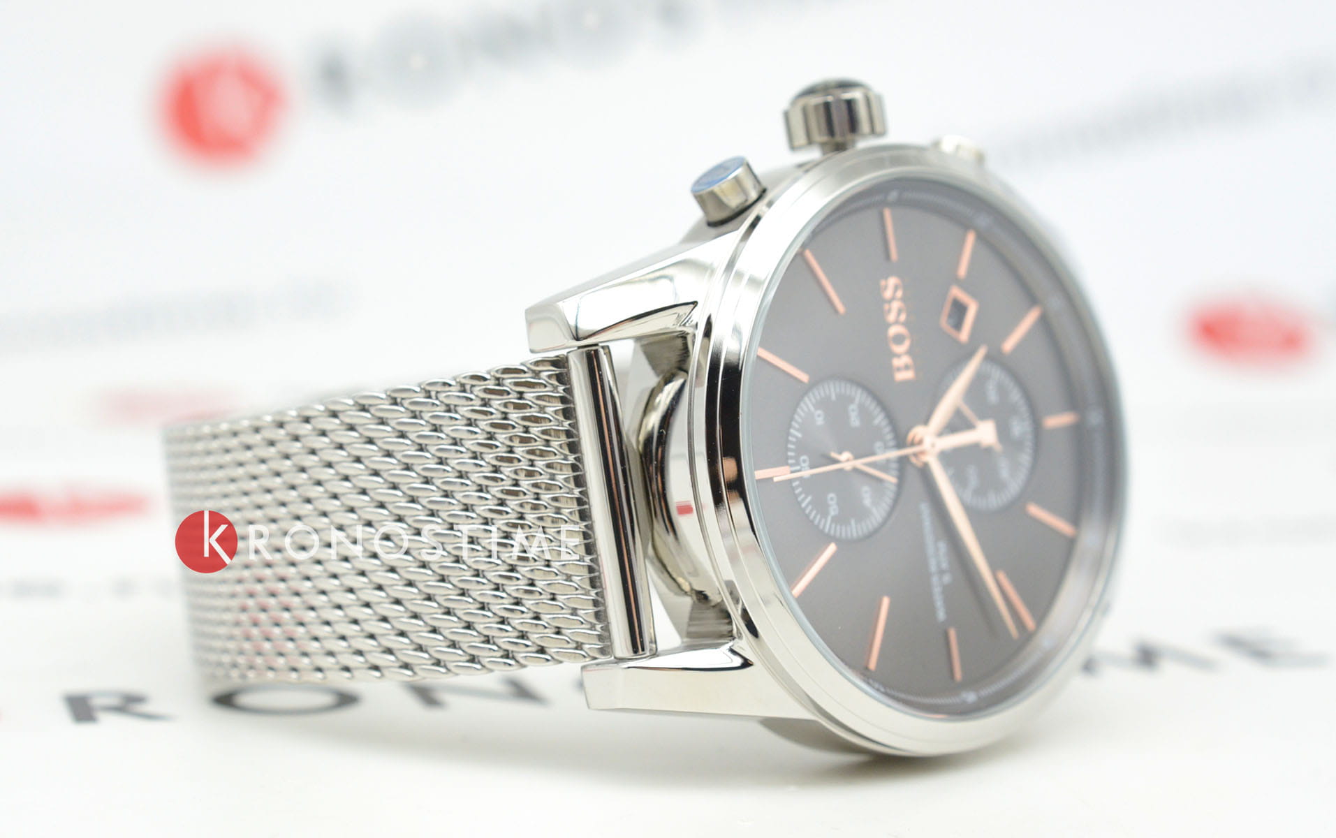 Hugo Boss Hugo Boss Jet HB1513440 кварцевые мужские часы часы крупный план серый циферблата