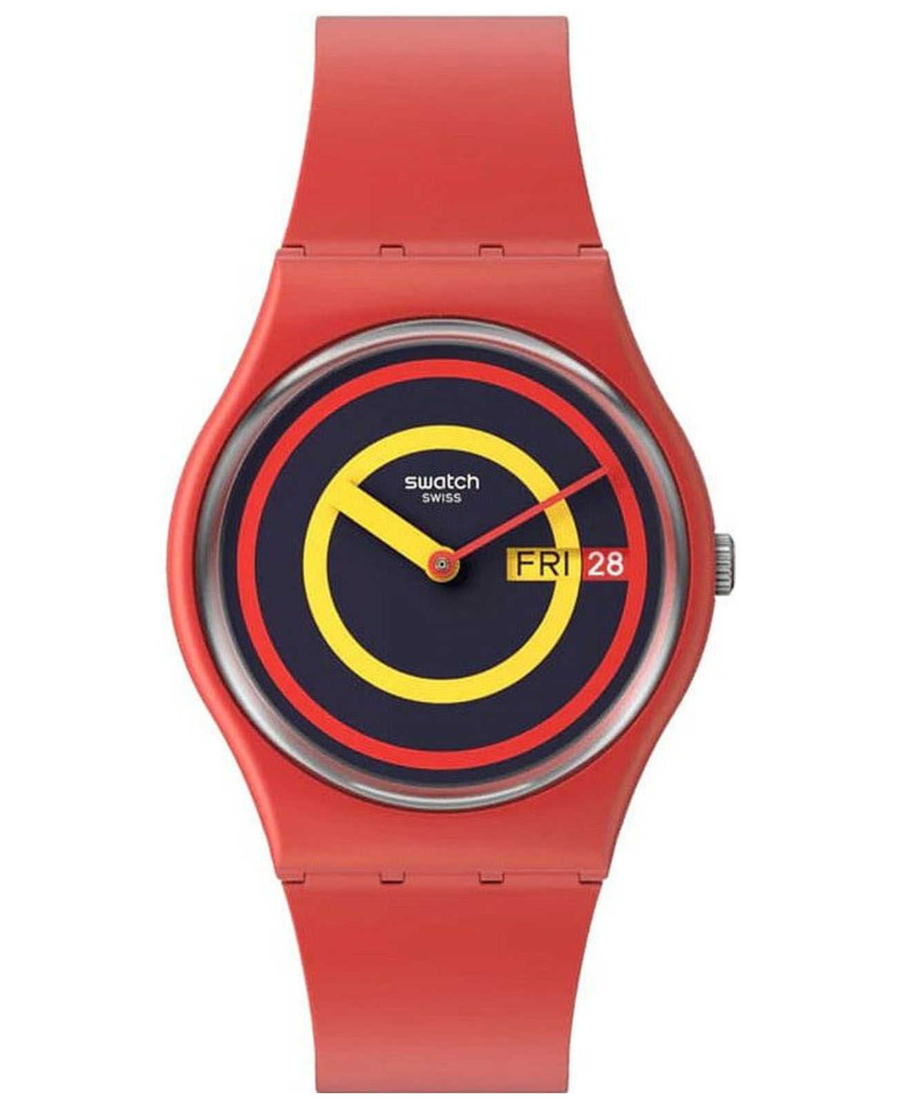 Swatch Swatch Gent Biosourced Standard SO28R702  SO28R702 кварцевые женские часы цветной циферблат, браслет силикон — вид спереди