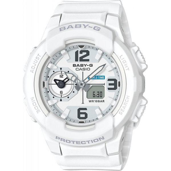 Casio Casio Baby-G BGA-230-7B  BGA-230-7B  женские часы белый циферблат, браслет  — вид спереди
