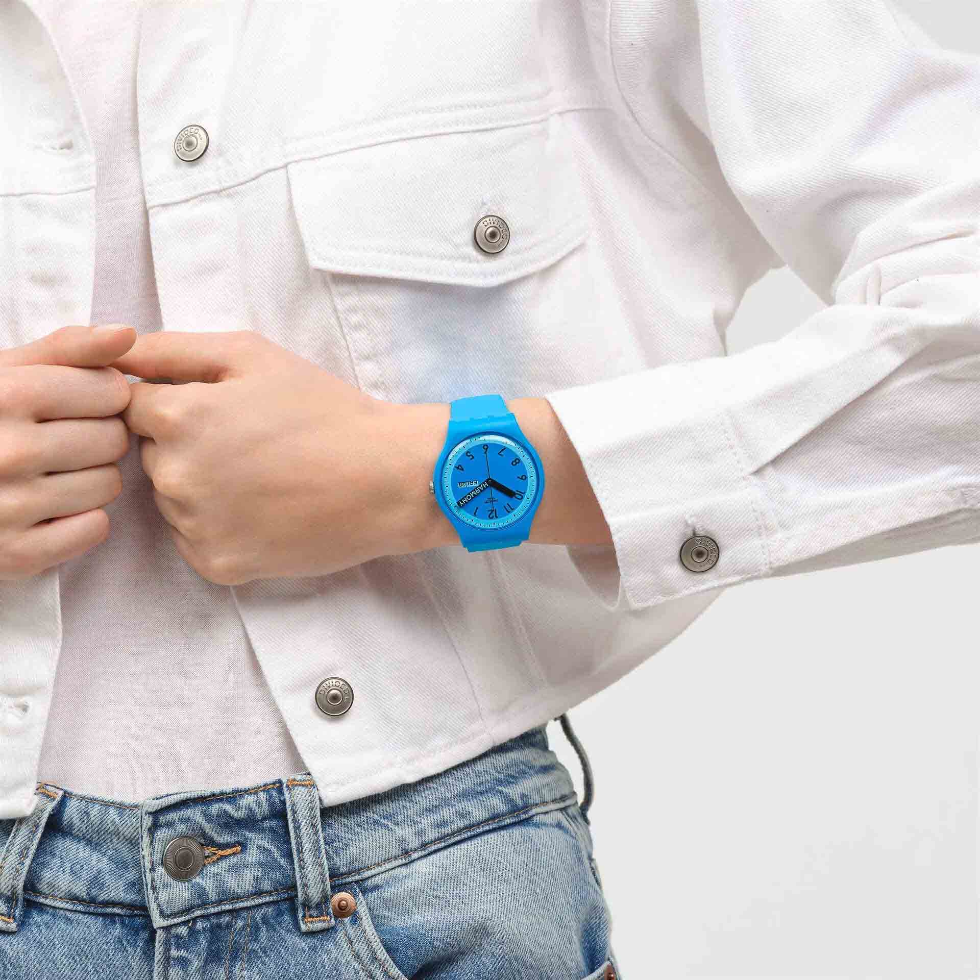 Swatch Swatch New Gent Biosourced SO29S702 мужские часы голубой циферблат на запястье