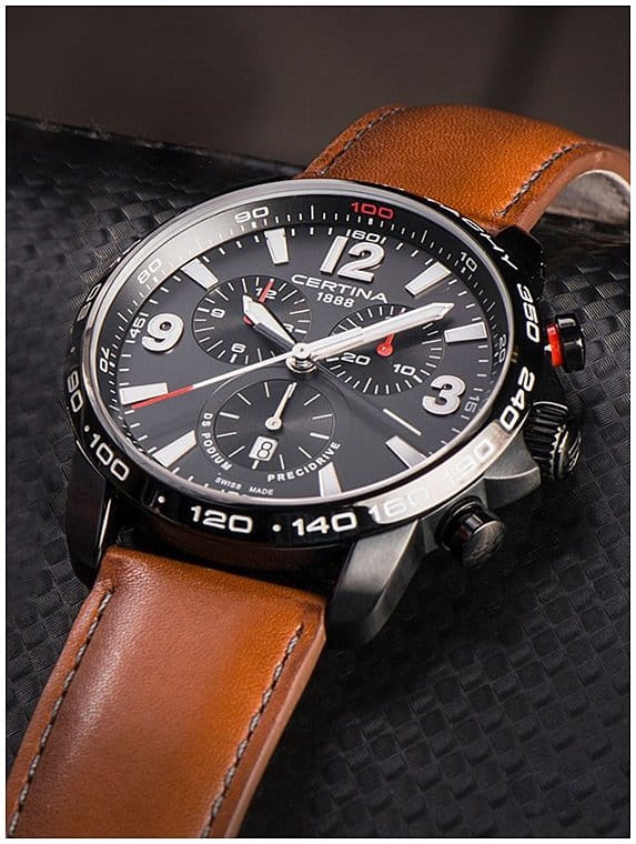 Certina Certina DS Podium Big Size Chrono C001.647.36.057.00 мужские часы черный циферблат на запястье