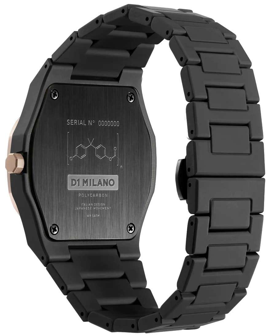 D1 Milano D1 Milano Polycarbon PCBJ35,  италия мужские часы на браслете пластик боковой вид