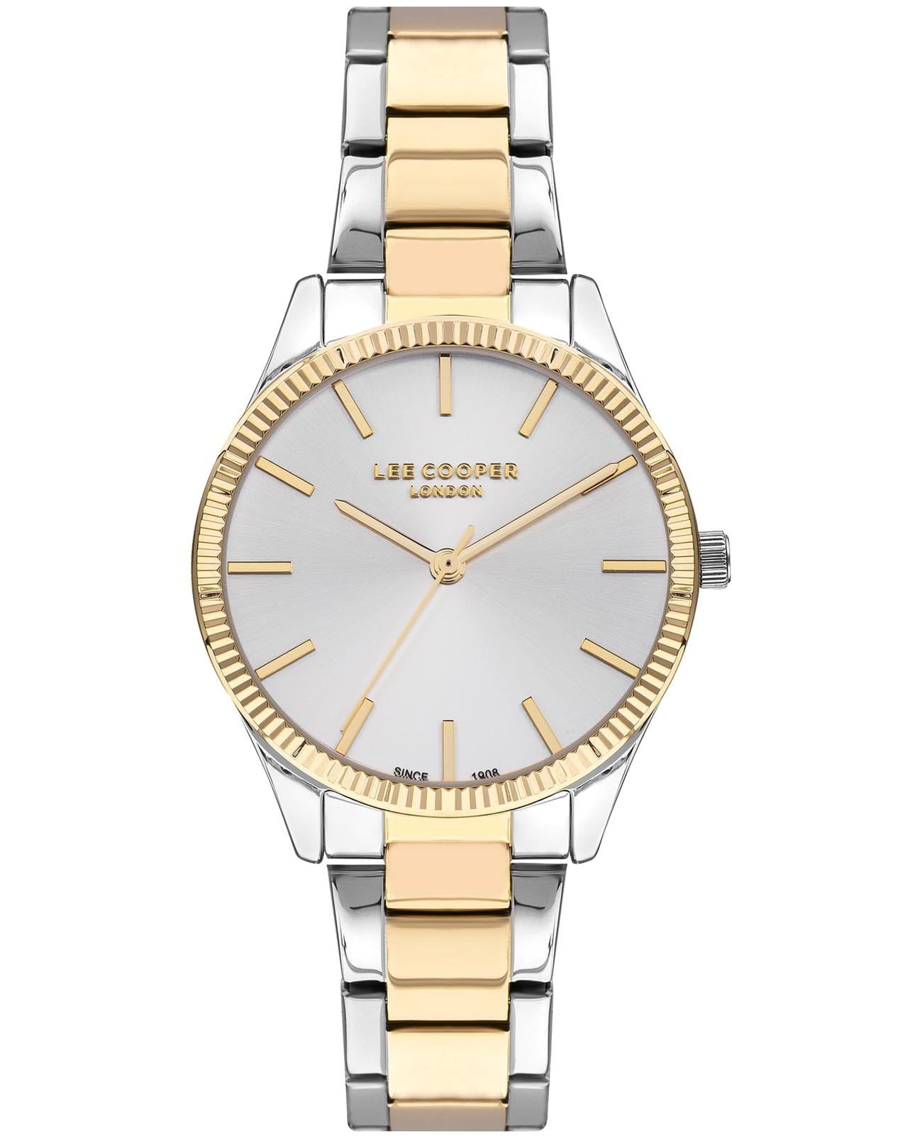 Lee Cooper Lee Cooper LC07543.230  LC07543.230 кварцевые женские часы серебристый циферблат, браслет нержавеющая сталь с ip-покрытием — вид спереди