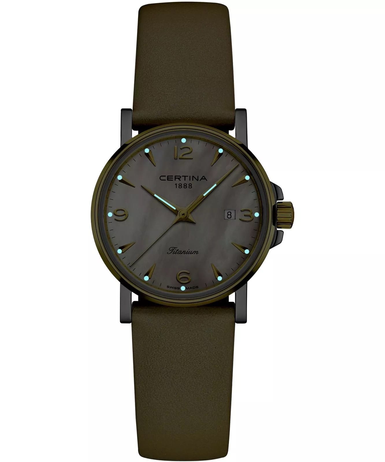 Certina Certina DS Caimano Ladies Titanium C017.210.56.117.00  - задняя крышка титан корпуса, швейцария часы