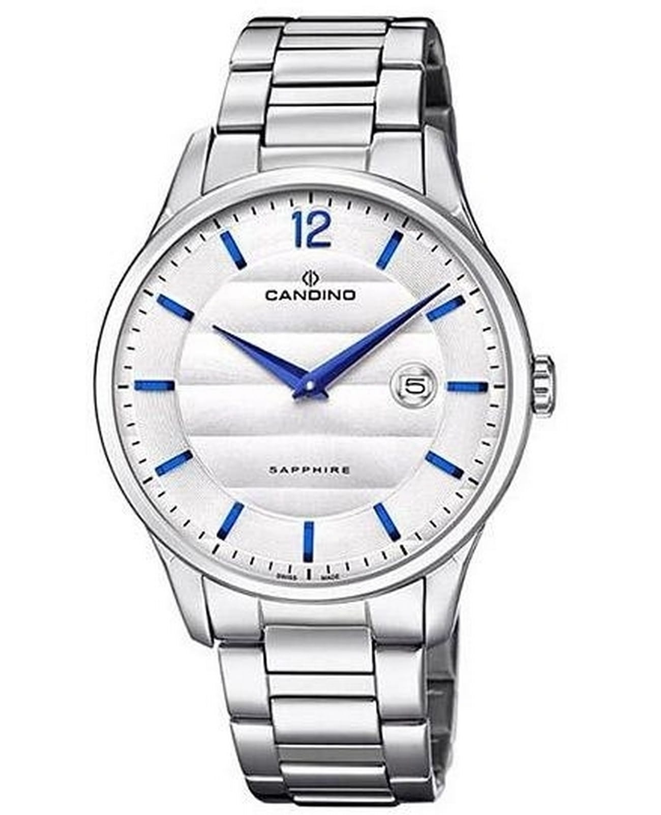 Candino Candino Elegance C4637/1  C4637/1 кварцевые мужские часы серый циферблат, браслет нержавеющая сталь — вид спереди