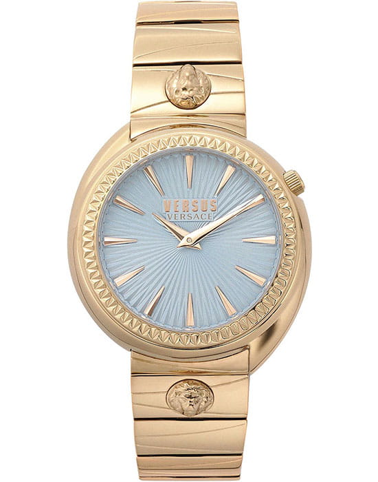 Versus Versace VSPHF1320  VSPHF1320 кварцевые женские часы голубой циферблат, браслет сталь с ip покрытием — вид спереди