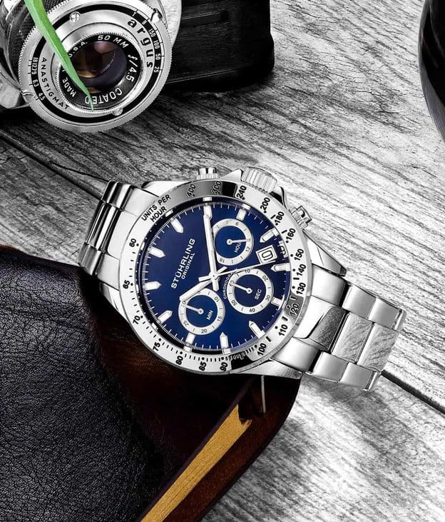 Оригинальные часы Stuhrling Stuhrling Monaco 3960.2 кварцевые калибр механизма  общий вид