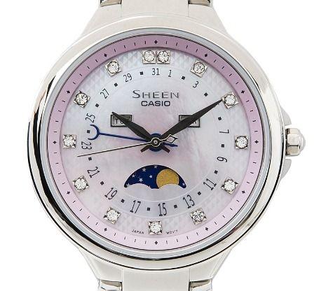 Casio Casio Sheen SHE-3044D-4A , наручные женские часы фото под углом