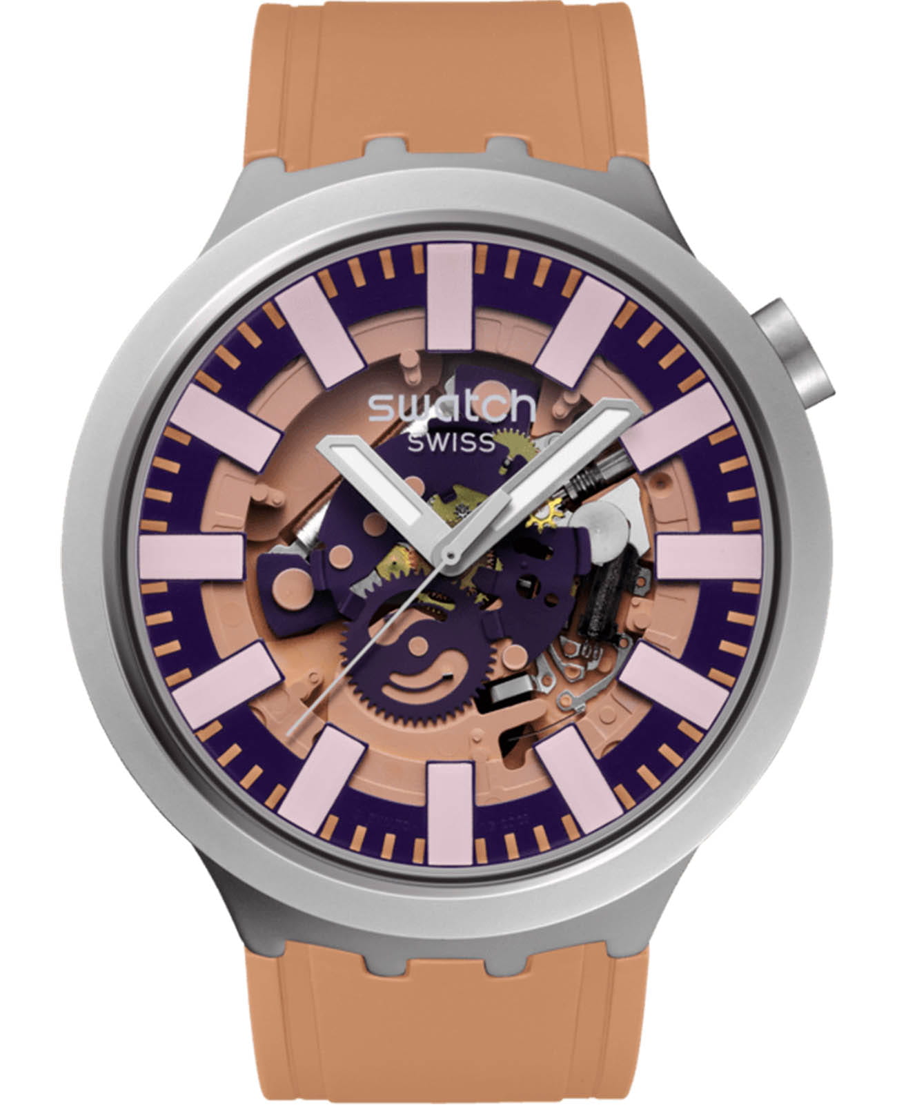 Swatch Swatch Big Bold Irony Lacquered SB07S119  SB07S119 кварцевые мужские часы  циферблат, браслет резина — вид спереди