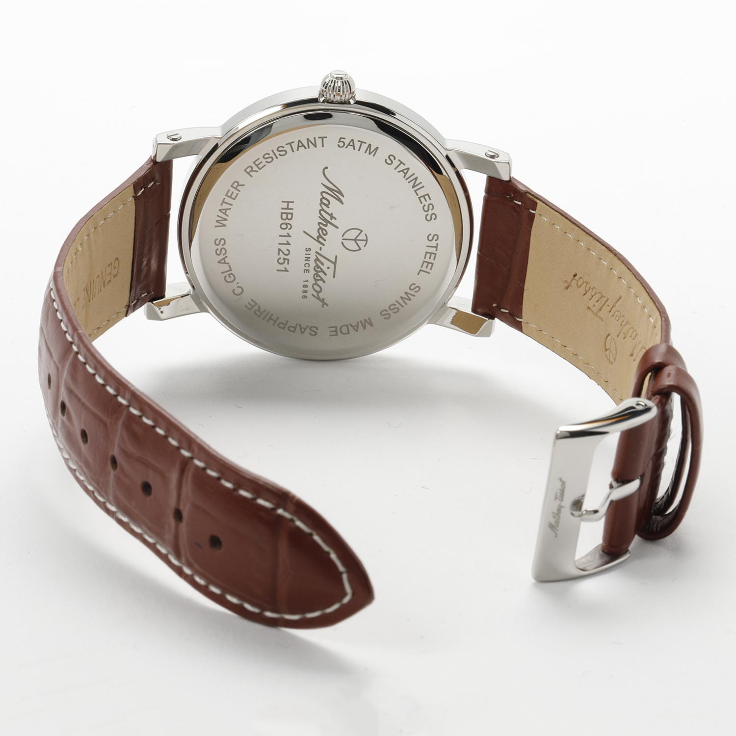 Mathey-Tissot Mathey-Tissot City Leather HB611251AI мужские часы белый циферблат на запястье