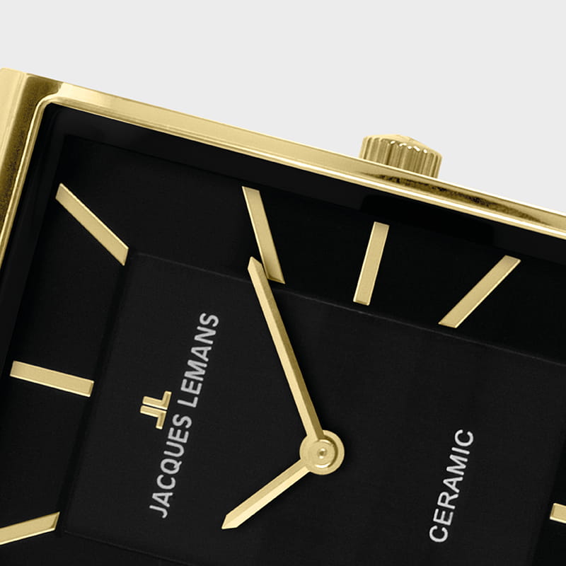 Jacques Lemans Jacques Lemans York 1-1594D,  австрия женские часы на браслете сталь + керамические вставки боковой вид