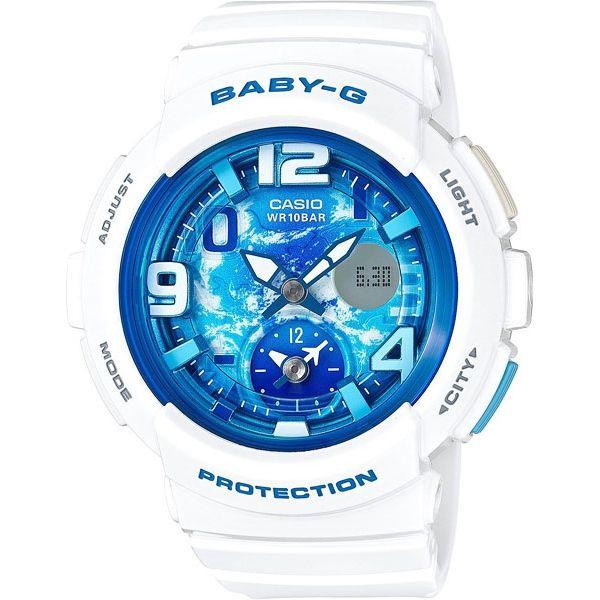 Casio Casio Baby-G BGA-190GL-7B  BGA-190GL-7B кварцевые женские часы синий циферблат, браслет пластик — вид спереди