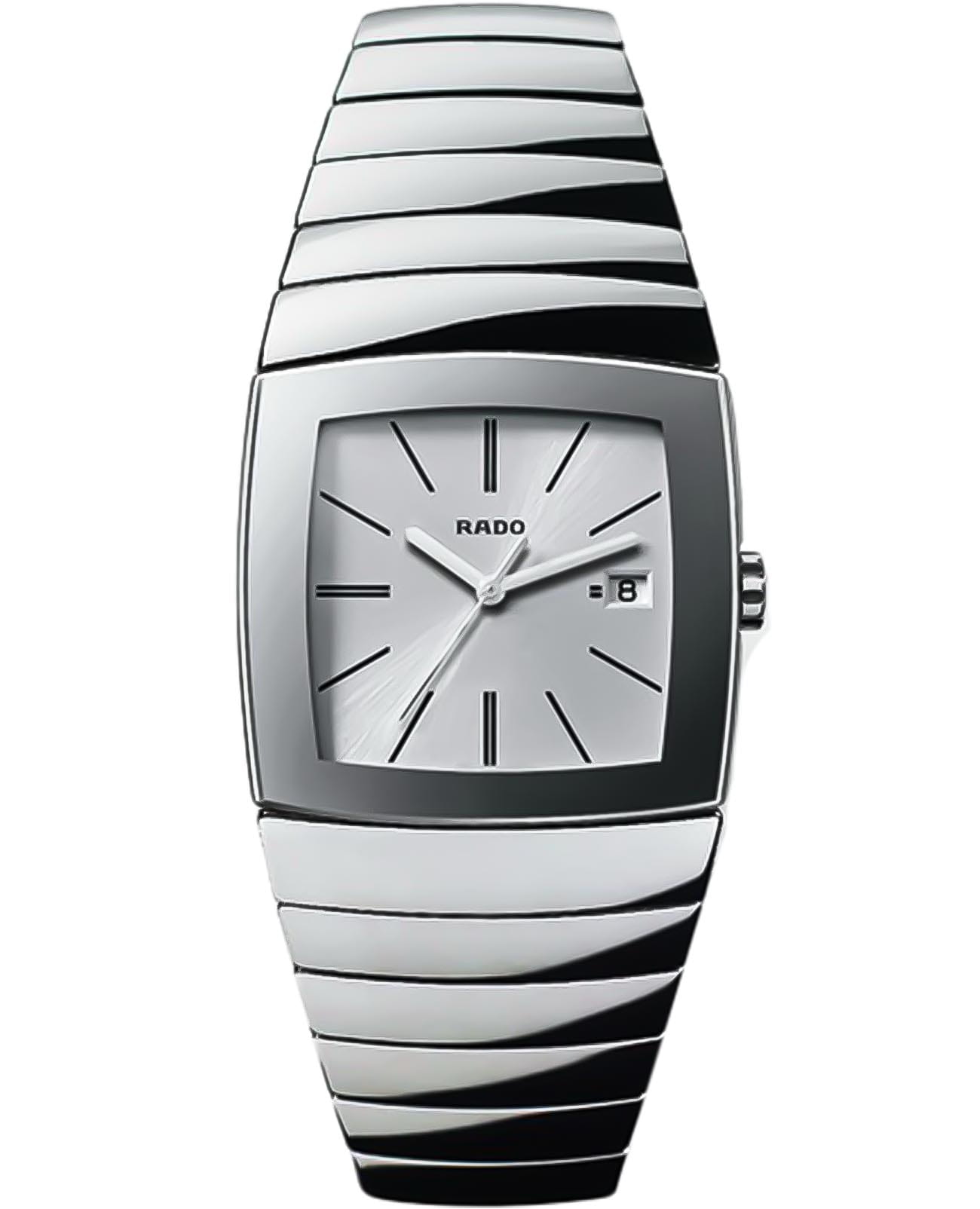 Rado Rado Sintra R13719122  R13719122 кварцевые мужские часы серебристый циферблат, браслет высокотехнологичная плазменная керамика + ceramos™ — вид спереди