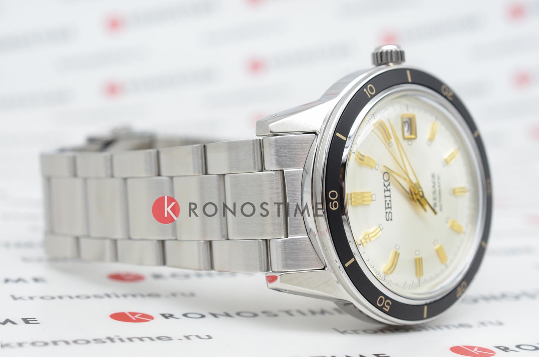 Seiko Seiko Presage SRPG03J1 мужские часы бежевый циферблат на запястье