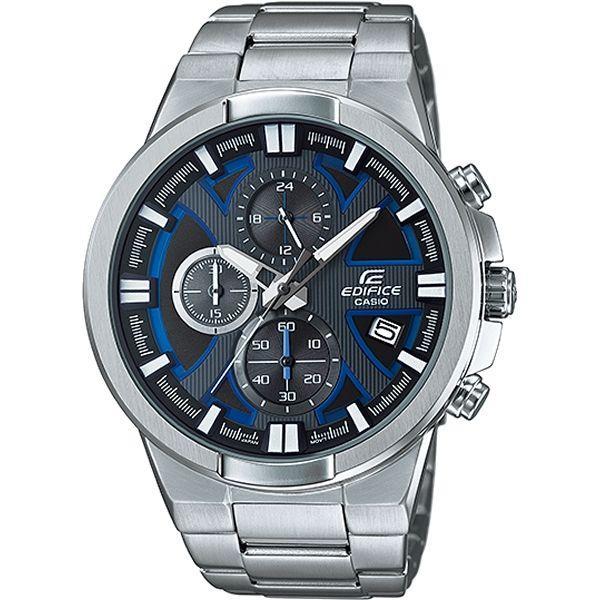 Casio Casio Edifice EFR-544D-1A2 EFR EFR-544D-1A2 кварцевые мужские часы черный циферблат, браслет  — вид спереди