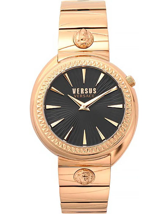 Versus Versace VSPHF1220  VSPHF1220 кварцевые женские часы черный циферблат, браслет сталь с ip покрытием — вид спереди