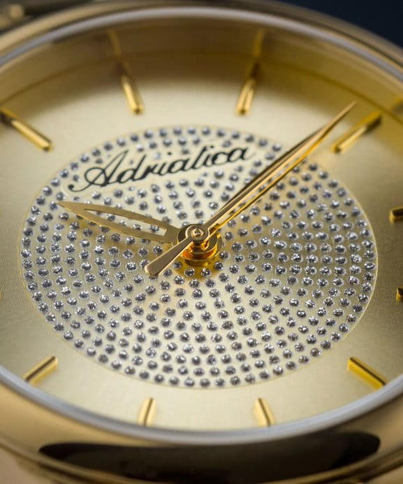 Adriatica Adriatica Essence A3818.1111Q кварцевые женские часы часы крупный план золотой циферблата