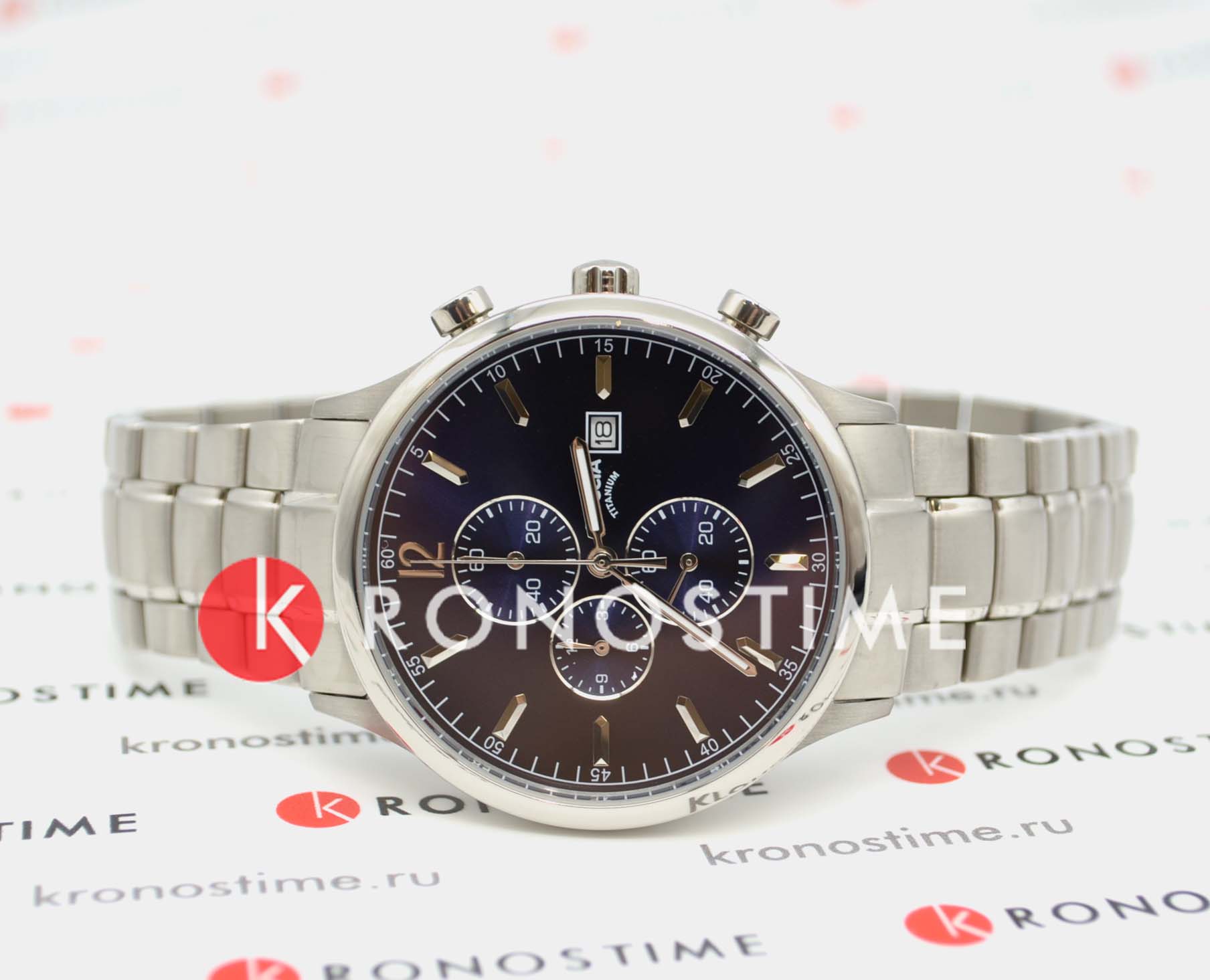 Boccia Titanium Boccia Titanium Circle-Oval 3753-03 мужские часы синий циферблат на запястье