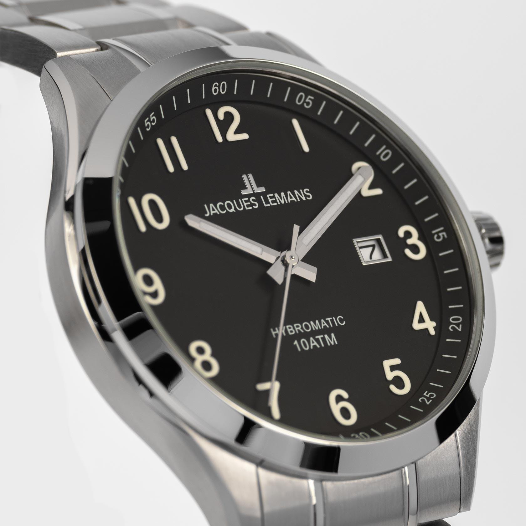 Оригинальные часы Jacques Lemans Jacques Lemans Hybromatic 1-2130H автокварц (кинетик) калибр механизма  общий вид