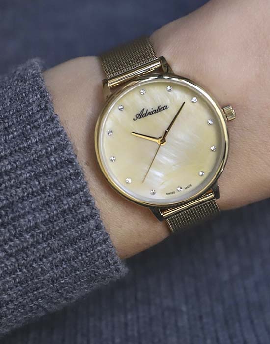 Adriatica Adriatica A3573.114SQ  - задняя крышка металл сталь корпуса, швейцария часы