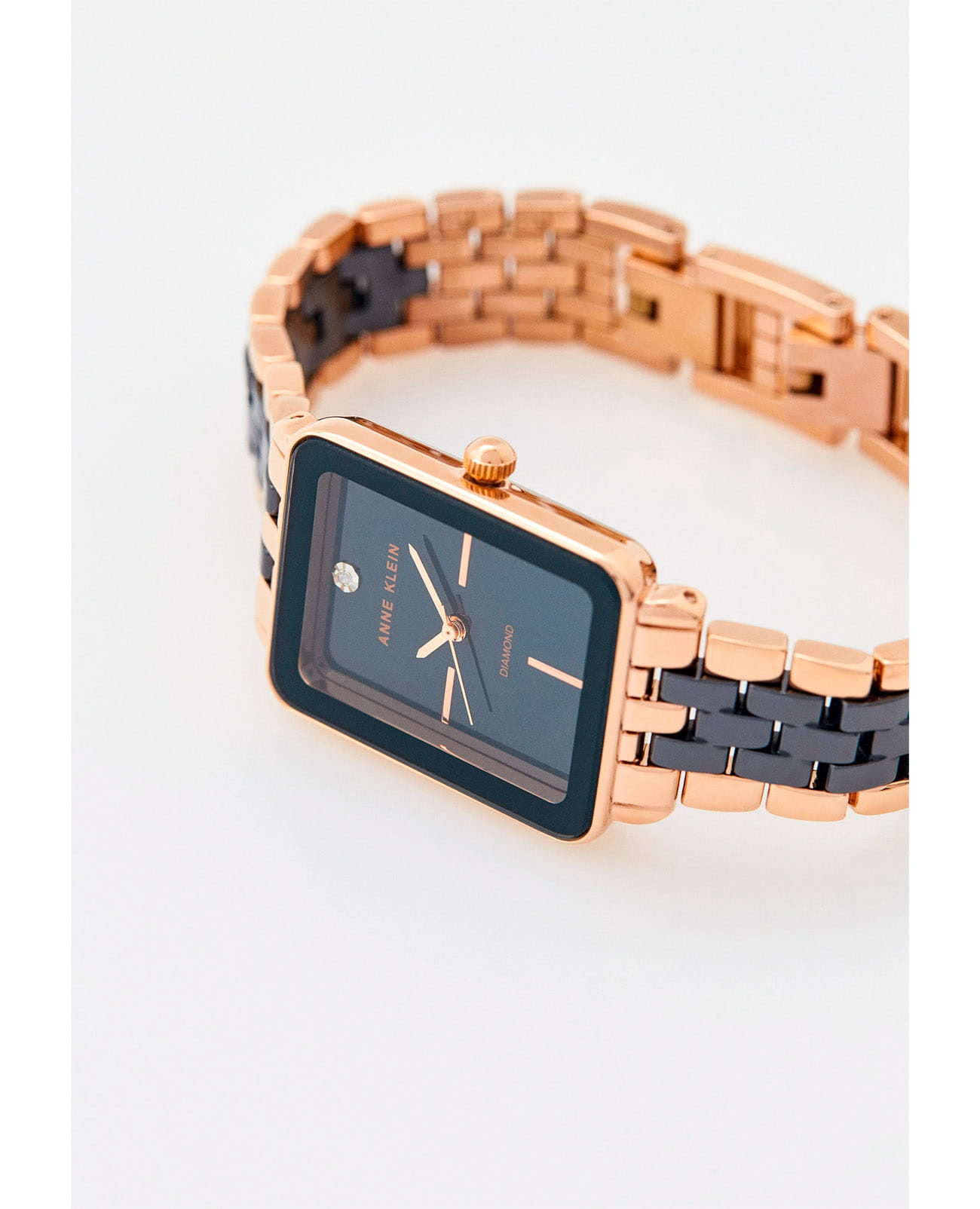 Anne Klein Anne Klein Diamond Dial 3668NVRG,  сша женские часы на браслете сталь c pvd покрытием боковой вид