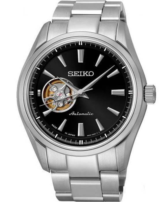 Seiko Seiko Conceptual Series Dress SSA257J1  SSA257J1 механические мужские часы черный циферблат, браслет нержавеющая сталь — вид спереди