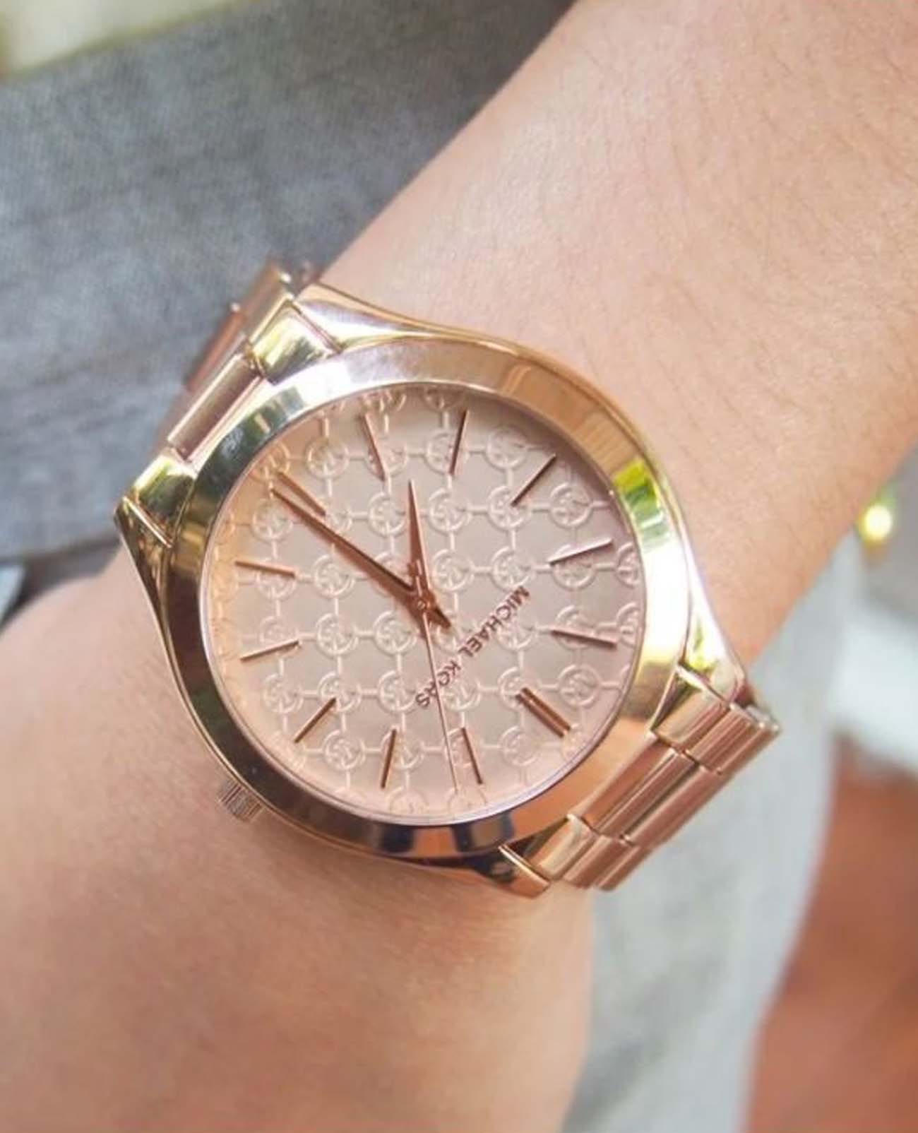 Michael Kors Michael Kors Runway MK3336,  сша женские часы на браслете сталь c pvd покрытием боковой вид