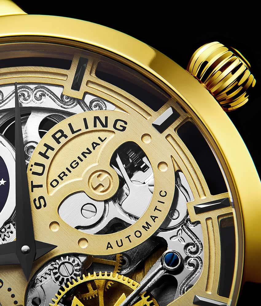 Stuhrling Stuhrling Legacy 3924.2  - задняя крышка сталь металл корпуса, сша часы