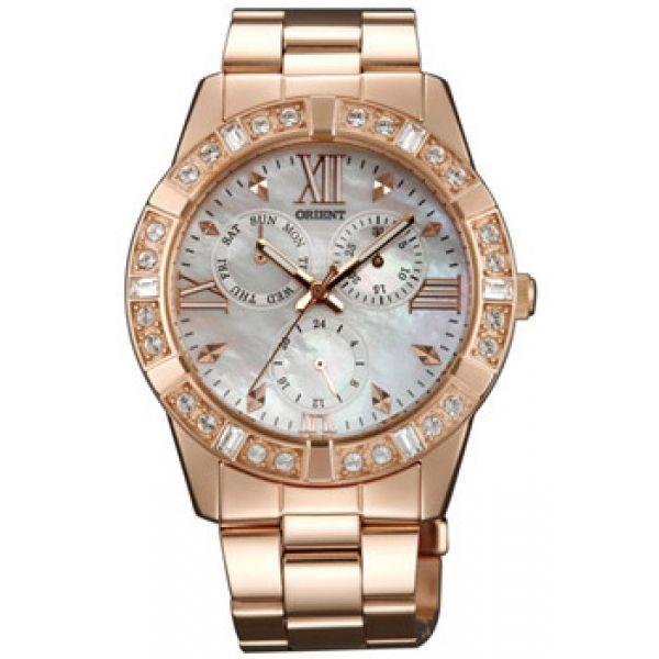 Orient Orient UT0B001W (FUT0B001W)  FUT0B001W  женские часы перламутровый циферблат, браслет  — вид спереди